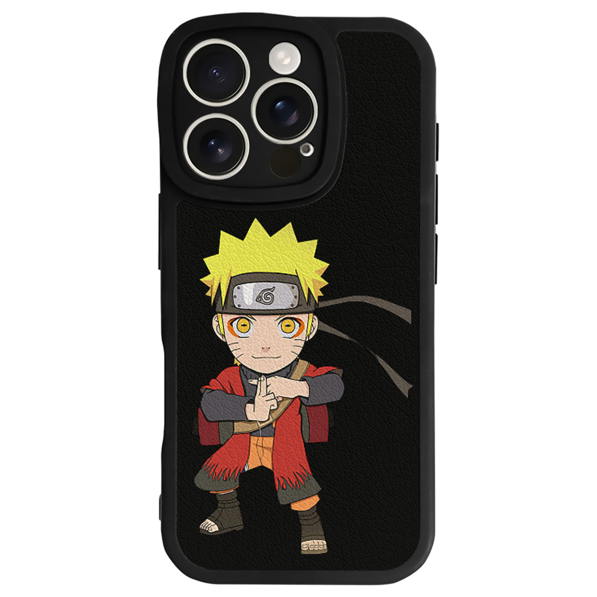 （画像用） NARUTO -ナルト- うずまき ナルト Uzumaki Naruto 【iPhone 16シリーズ対応】シリコンスマホケース（レザー調） 材質：シリコン